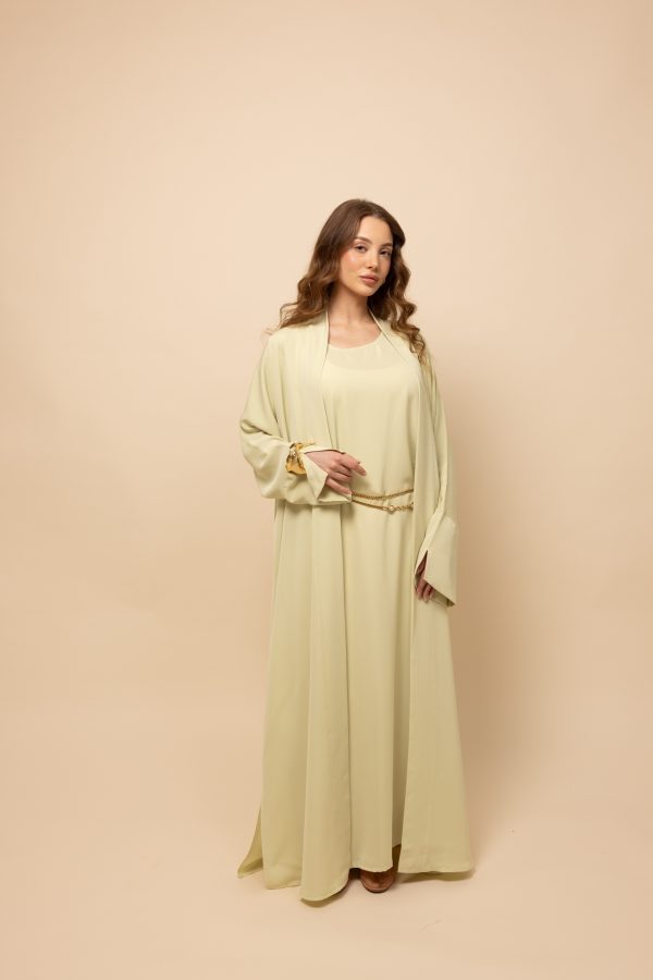 LIME GREEN ESSENTIAL ABAYA - Image 5
