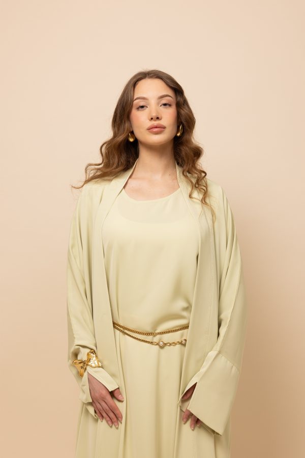 LIME GREEN ESSENTIAL ABAYA - Image 3