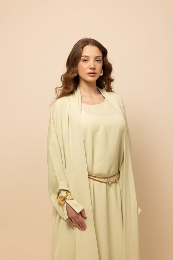 LIME GREEN ESSENTIAL ABAYA - Image 8